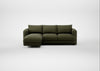 Rafi Left Hand Facing Chaise Sofa Smart Cotton Linen Myrtle