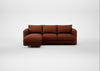Rafi Left Hand Facing Chaise Sofa Smart Cotton Linen Rust