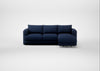 Rafi Right Hand Facing Chaise Sofa Smart Cotton Linen Indigo