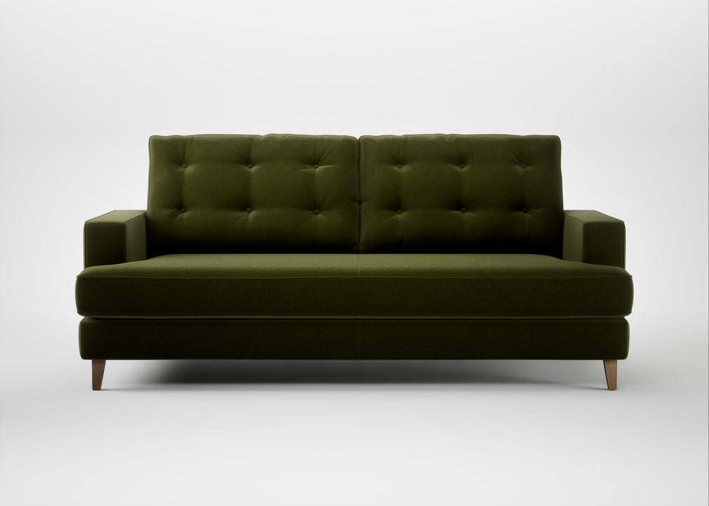 Mistral 3 Seater Sofa Cotton Velvet Evergreen / Natural
