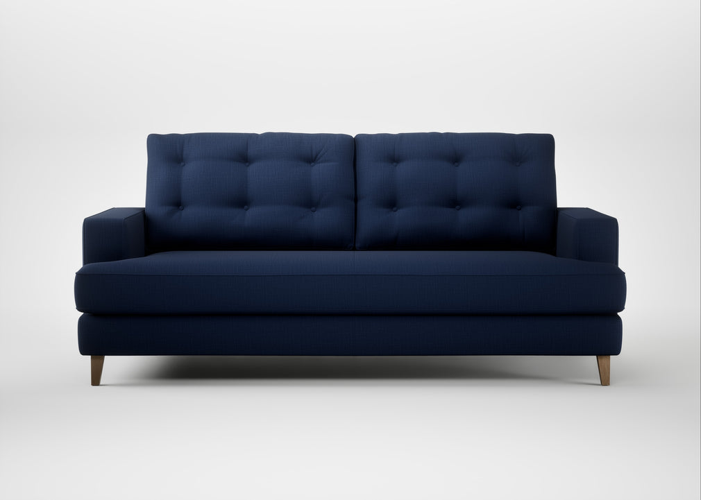 Mistral 3 Seater Sofa Smart Cotton Linen Indigo / Natural