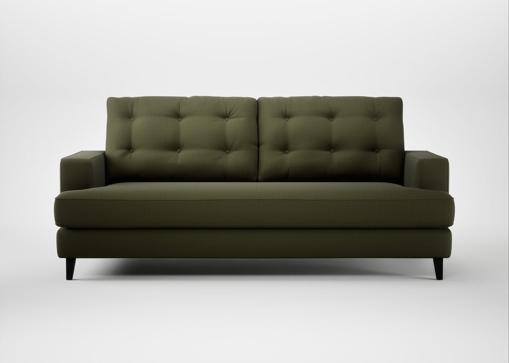 Mistral 3 Seater Sofa Smart Cotton Linen Myrtle / Black