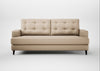 Mistral 3 Seater Sofa Smart Cotton Linen Rice / Black