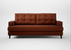 Mistral 3 Seater Sofa Smart Cotton Linen Rust / Black