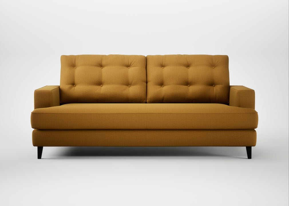 Mistral 3 Seater Sofa Smart Cotton Linen Sahara / Black