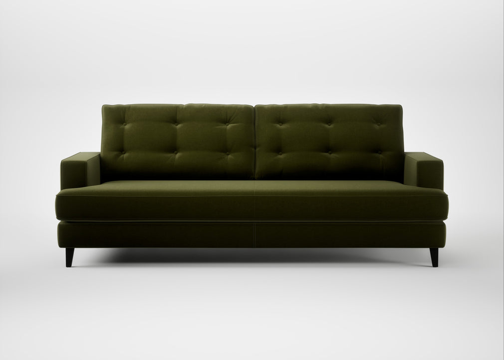Mistral 4 Seater Sofa Cotton Velvet Evergreen / Black