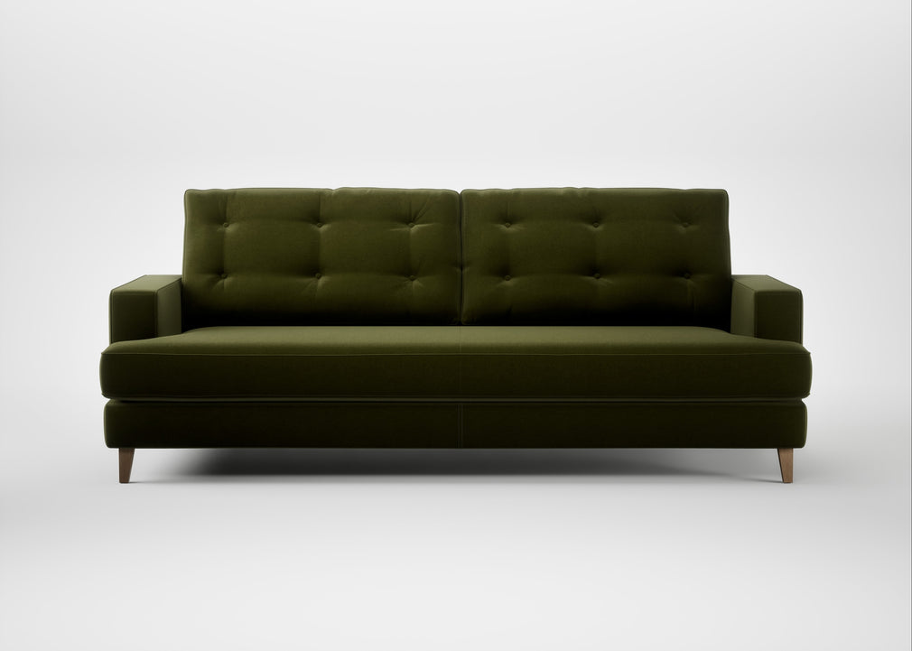 Mistral 4 Seater Sofa Cotton Velvet Evergreen / Natural