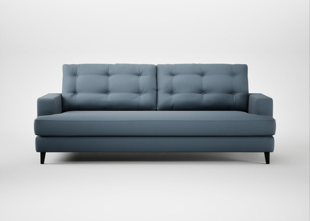 Mistral 4 Seater Sofa Smart Cotton Linen Celestial / Black