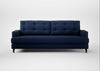 Mistral 4 Seater Sofa Smart Cotton Linen Indigo / Black