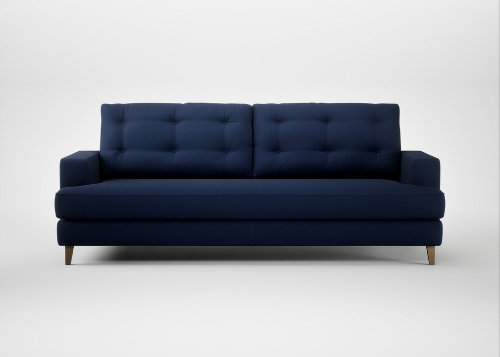 Mistral 4 Seater Sofa Smart Cotton Linen Indigo / Natural