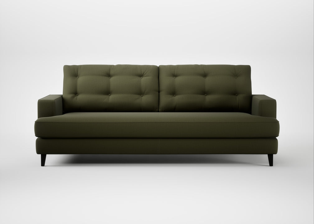 Mistral 4 Seater Sofa Smart Cotton Linen Myrtle / Black