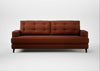 Mistral 4 Seater Sofa Smart Cotton Linen Rust / Black