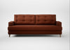 Mistral 4 Seater Sofa Smart Cotton Linen Rust / Natural