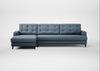 Mistral Left Hand Facing Corner Sofa Smart Cotton Linen Celestial / Black