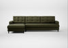 Mistral Left Hand Facing Corner Sofa Smart Cotton Linen Myrtle / Black