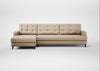 Mistral Left Hand Facing Corner Sofa Smart Cotton Linen Rice / Black
