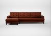 Mistral Left Hand Facing Corner Sofa Smart Cotton Linen Rust / Black