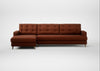 Mistral Left Hand Facing Corner Sofa Smart Cotton Linen Rust / Natural