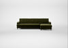 Mistral Right Hand Facing Chaise Sofa Cotton Velvet Evergreen / Black