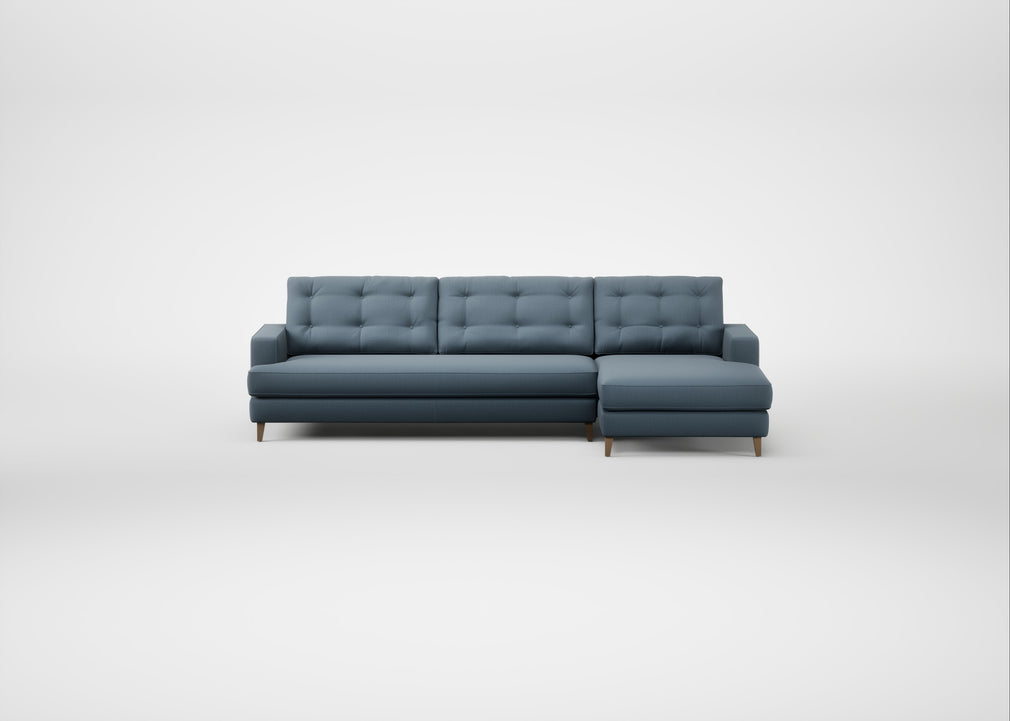 Mistral Right Hand Facing Corner Sofa Smart Cotton Linen Celestial / Natural