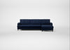 Mistral Right Hand Facing Corner Sofa Smart Cotton Linen Indigo / Black