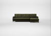 Mistral Right Hand Facing Corner Sofa Smart Cotton Linen Myrtle / Black