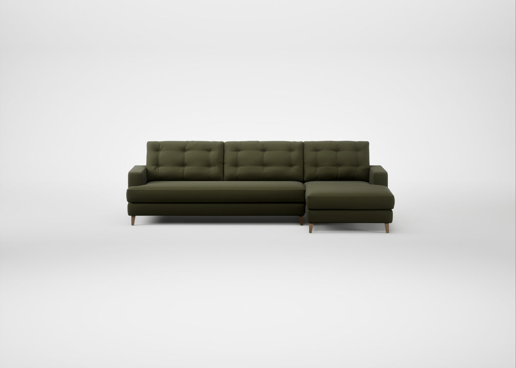 Mistral Right Hand Facing Corner Sofa Smart Cotton Linen Myrtle / Natural