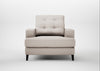 Mistral Armchair Capelo Linen-Cotton Sesame / Black