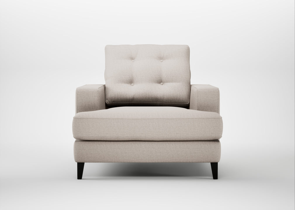 Mistral Armchair Capelo Linen-Cotton Sesame / Black