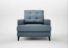 Mistral Armchair Smart Cotton Linen Celestial / Black