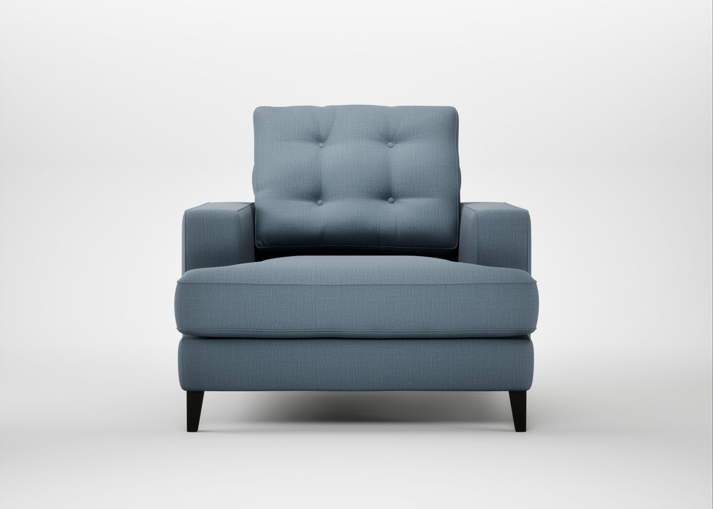 Mistral Armchair Smart Cotton Linen Celestial / Black