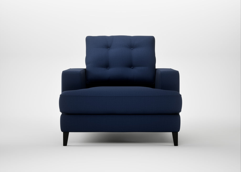 Mistral Armchair Smart Cotton Linen Indigo / Black