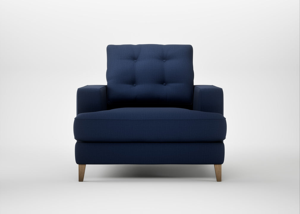 Mistral Armchair Smart Cotton Linen Indigo / Natural