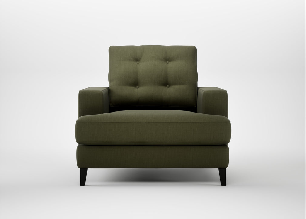 Mistral Armchair Smart Cotton Linen Myrtle / Black