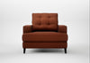 Mistral Armchair Smart Cotton Linen Rust / Black