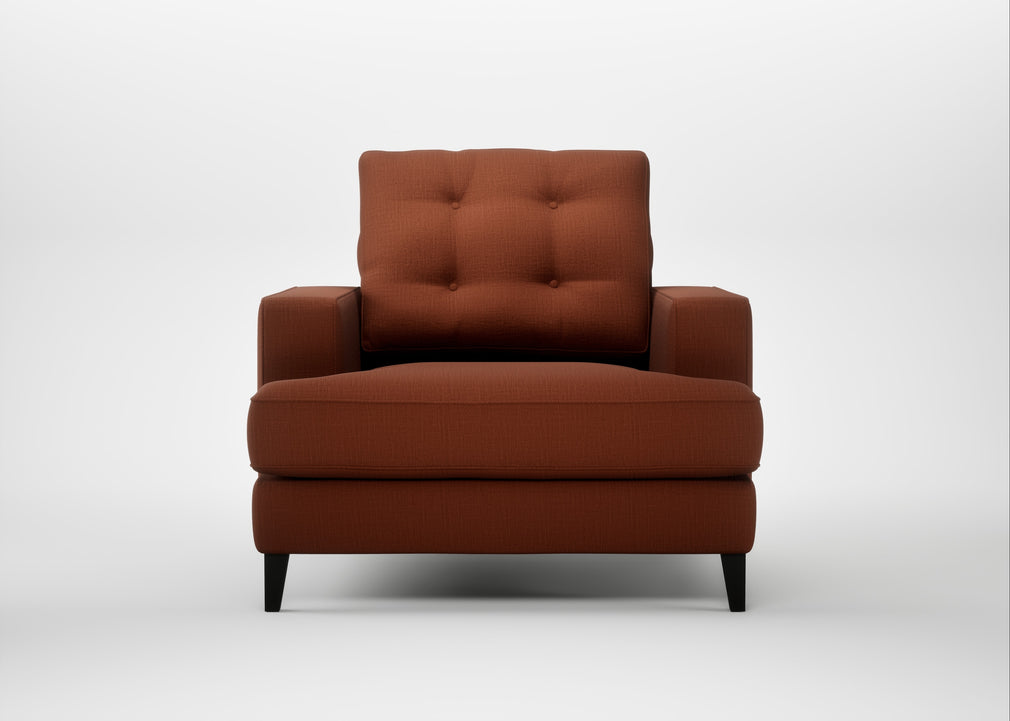 Mistral Armchair Smart Cotton Linen Rust / Black