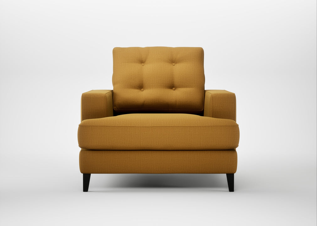 Mistral Armchair Smart Cotton Linen Sahara / Black