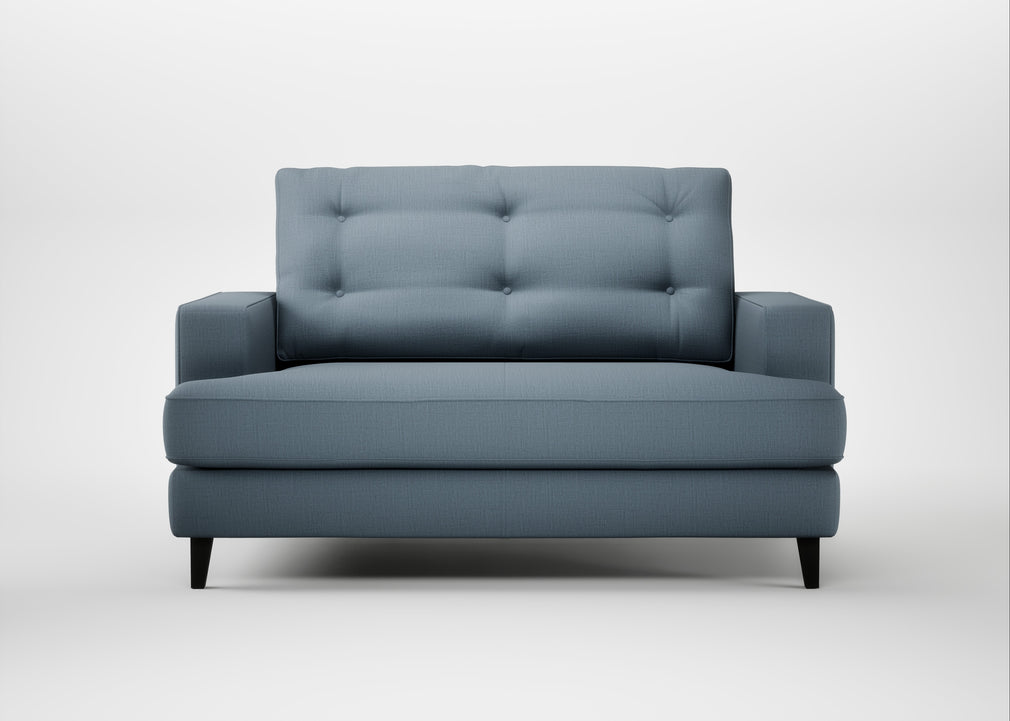 Mistral Loveseat Smart Cotton Linen Celestial / Black