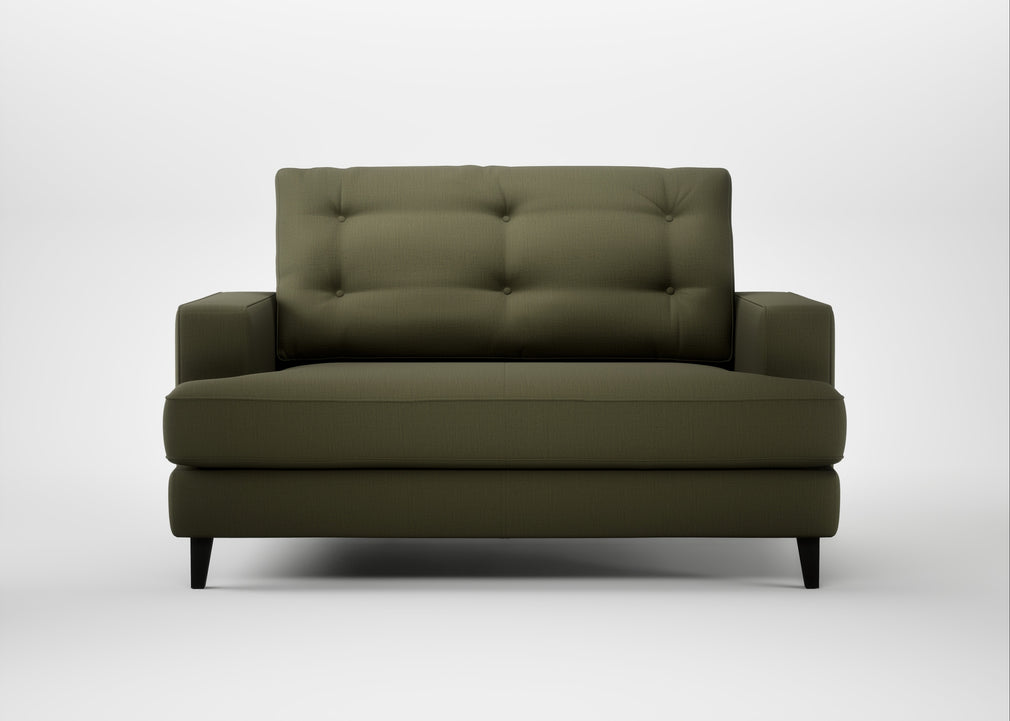 Mistral Loveseat Smart Cotton Linen Myrtle / Black