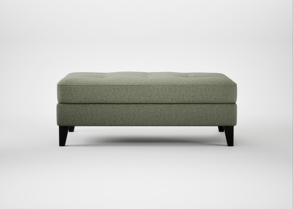 Mistral Footstool Capelo Linen-Cotton Sage / Black
