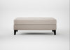 Mistral Footstool Capelo Linen-Cotton Sesame / Black