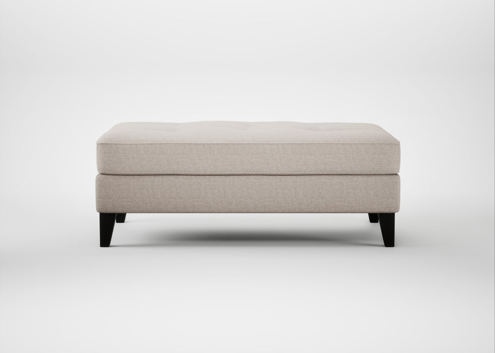 Mistral Footstool Capelo Linen-Cotton Sesame / Black