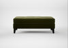 Mistral Footstool Cotton Velvet Evergreen / Black