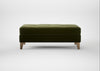 Mistral Footstool Cotton Velvet Evergreen / Natural