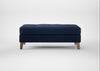 Mistral Footstool Smart Cotton Linen Indigo / Natural