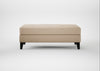 Mistral Footstool Smart Cotton Linen Rice / Black