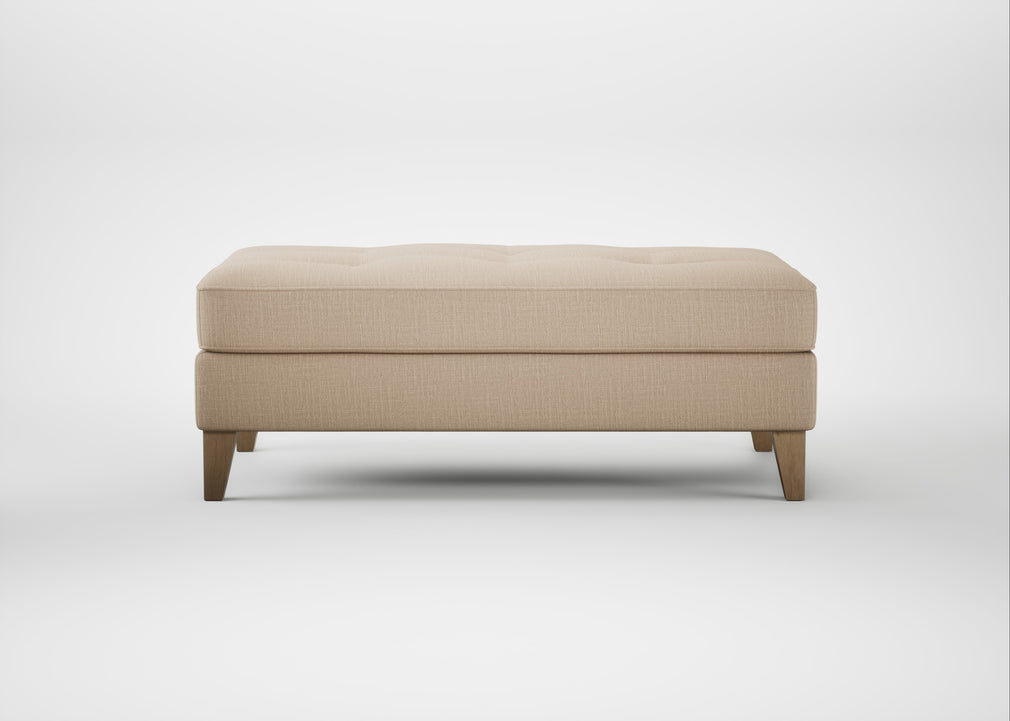 Mistral Footstool Smart Cotton Linen Rice / Natural