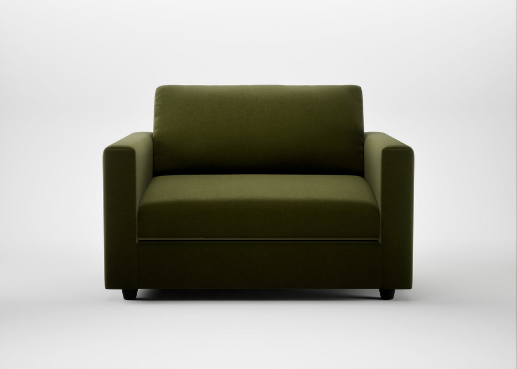 Nimbus II Loveseat Cotton Velvet Evergreen