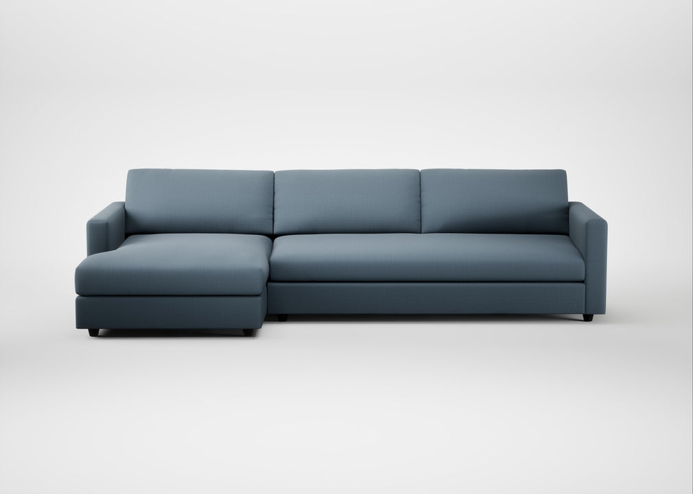 Nimbus II Left Hand Facing Chaise Corner Sofa Smart Cotton Linen Celestial