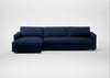 Nimbus II Left Hand Facing Chaise Corner Sofa Smart Cotton Linen Indigo
